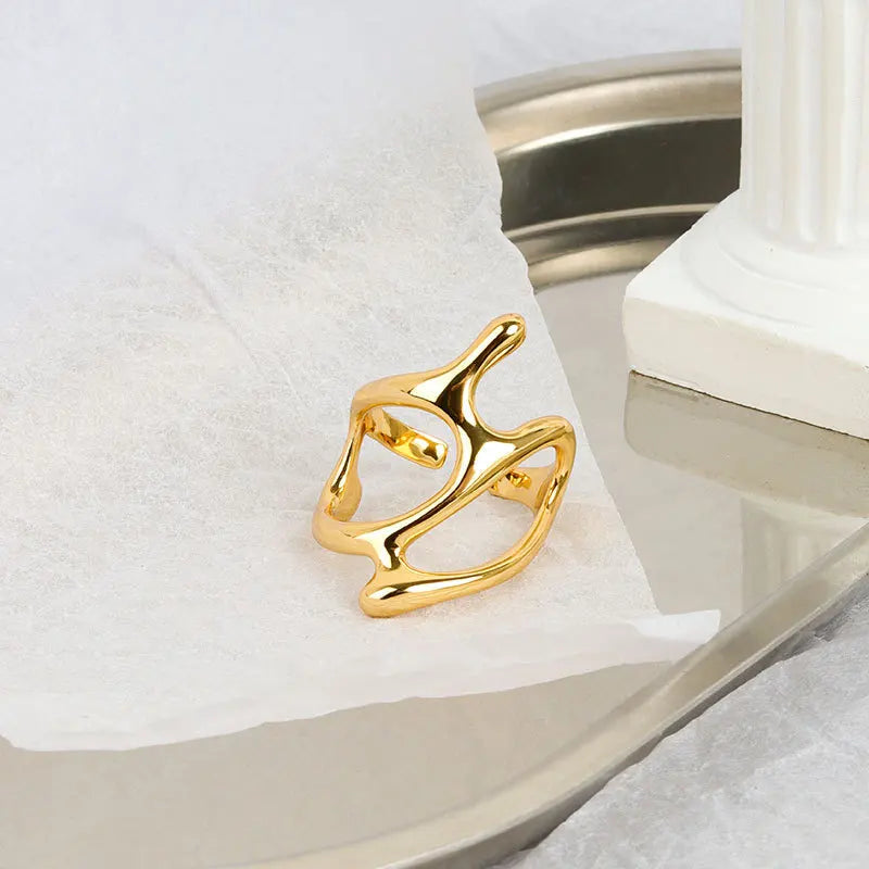 Elegant Hollow Branches Open Ring